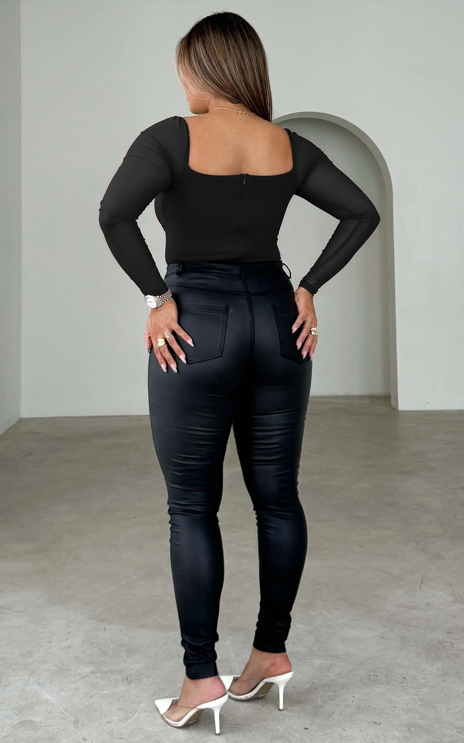 Madison Mesh Bodysuit - Black